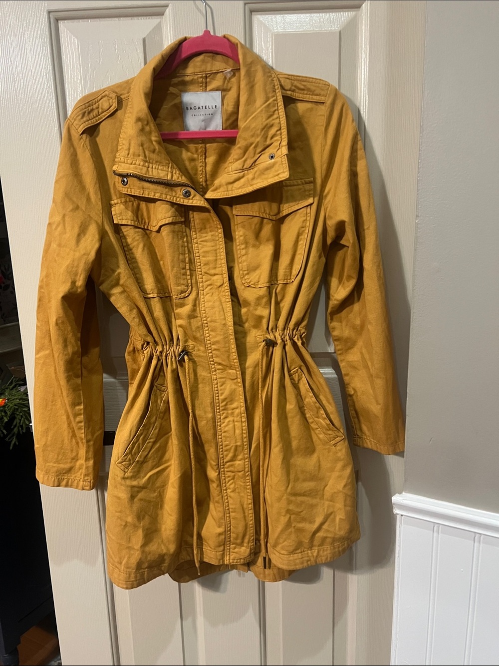 Bagatelle Golden Mustard Drawstring Utility Jacket